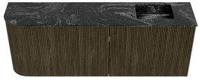 Mondiaz Joya DLux 110cm toiletmeubel ronding links shadow met wastafel faye rechts 1 kraangat lava