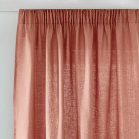Schermgordijn van gewassen linnen, met gerimpelde bies en golf, ONEGA