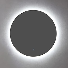 Lambini Designs Rodo ronde spiegel 60cm met spiegelverwarming en indirecte dimbare verlichting zwart mat