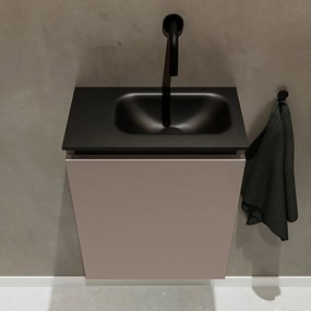 Mondiaz Ture 40cm toiletmeubel smoke met wastafel urban rechts geen kraangat