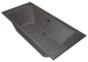 Xenz Robijn Duobad - 190x90x48 - afvoer Midden - acryl - antraciet 6988-05