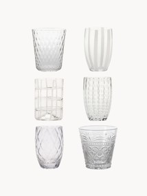 Handgemaakte waterglazen Melting, set van 6