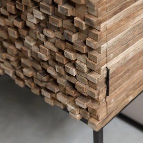 Must Living Sticks Tv-meubel Van Teak Houten Latjes - 145x40x50cm.