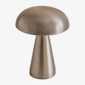Draadloze Led Tafellamp ↑20 Cm Van Ijzer Galina Grijs – Staal - Sklum