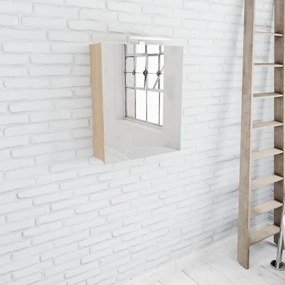 Zaro Beam spiegelkast licht eiken 60x70x16cm 1 deur