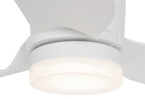 Plafondventilator met lamp wit incl. LED met afstandsbediening - Patty Modern rond Binnenverlichting Lamp