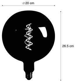 E27 dimbare LED lamp G200 bruin 4W 130 lm 1800K