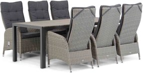 Tuinset 6 personen 217 cm Wicker Grijs Garden Collections Lincoln/Young