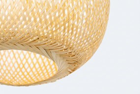 Oosterse Buiten Hanglamp Bamboe IP - Rafael Staal Taupe