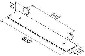 Geesa Opal planchet 60cm zwart