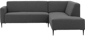 Goossens  Key West grijs, stof, 2,5-zits, modern design met ligelement rechts