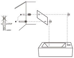 Differnz Force fonteinset beton met frame en gebogen kraan mat zwart