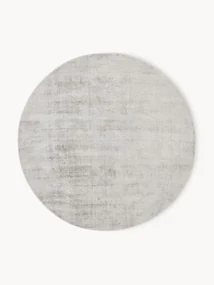 Rond viscose vloerkleed Jane, handgeweven