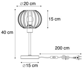Design tafellamp messing - Johanna Design E27 rond Binnenverlichting Lamp