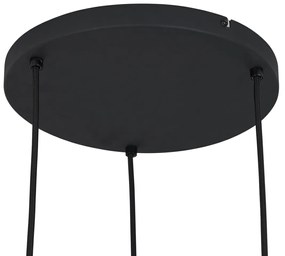 Moderne hanglamp zwart met smoke glas 3-lichts - Sheena