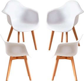 Set 4 Belu Polypropyleen Stoelen