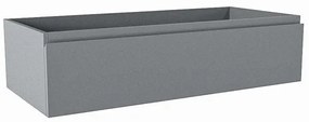 Mondiaz FOGE wastafelonderkast - 100x45x25cm - 1 lade - uitsparing midden - softclose - Plata M44102Plata