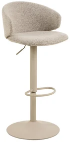 NELA Beige Latte (stof Monza 60 FR)/beige poten - DRAAIBARE BARKRUK MET BEKLEDING -VOOR KEUKEN RESTAURANT