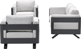 Garden Impressions Medellin loungeset 5-delig – carbon black - Valley sand