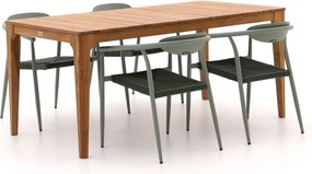 Diningset Manifesto | 4 personen teakhout | Tuinset stapelbaar | 5-delig | Kees Smit Tuinmeubelen
