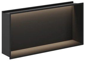 Crosswater Douche Nis - 61x30.5cm - LED-lichtstrip - mat zwart NI305610LMB