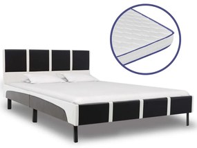 vidaXL Bed met traagschuim matras kunstleer 120x200 cm
