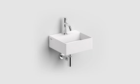 Clou New Flush 1 fontein solid surface 28cm met afvoerplaat wit mat