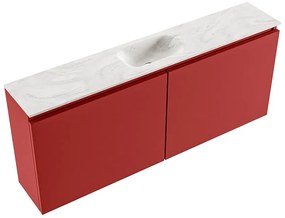 Mondiaz Ture DLux toiletmeubel 120cm fire met wastafel ostra midden met kraangat