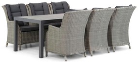 Tuinset 6 personen 220 cm Wicker Grijs Garden Collections Aberdeen/Residence