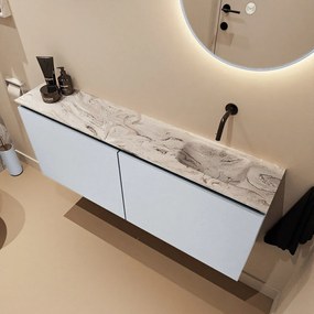 Mondiaz Ture DLux toiletmeubel 120cm clay met wastafel glace rechts zonder kraangat