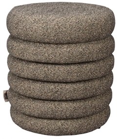 Dutchbone Fern Ronde Poef Beige Boucle Stof