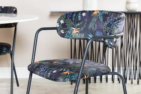 Jörn Eetkamerstoel - Livia - Bloemenprint - Fluweel - Jörn