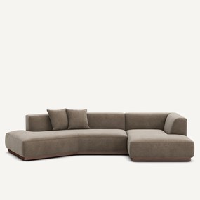 Rechtse open hoekbank in gechineerde stof, Jacopo