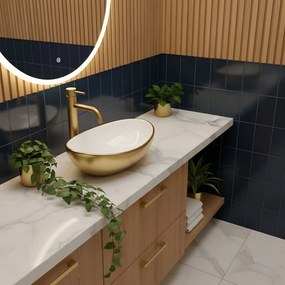 Opzetwastafel Basaro Sofia Gold/White