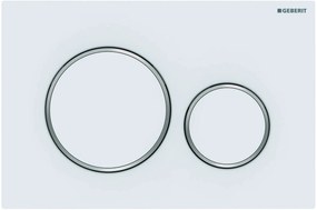 Geberit Sigma 20 bedieningspaneel mat wit/chroom voor Sigma reservoirs 8cm (UP720) en 12cm (UP320)