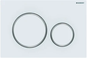 Geberit Sigma 20 bedieningspaneel mat wit/chroom voor Sigma reservoirs 8cm (UP720) en 12cm (UP320)