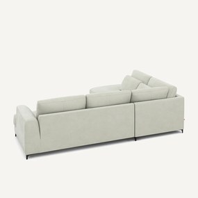 Omvormbare hoekbank links, stonewashed fluweel, Marsile