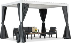 Lagos Premium 3x4 Garden Point vrijstaande terraspergola wit en antraciet