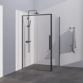 Brauer Season douchecabine met schuifdeur 120x100cm zwart mat