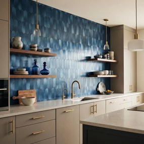 Zelfklevende Mozaïektegels Metaal | Arch Blauw | 28,8×29,8 cm | Keuken, Bad &amp; WC