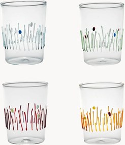 Handgemaakte glazen tumblers Quattro Stagioni, 4-delig