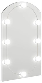 vidaXL Spiegel met LED-verlichting boog 70x40 cm glas