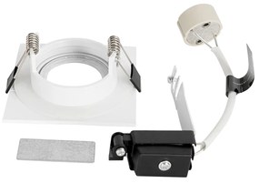 Set van 12 inbouwspots wit vierkant GU10 50mm IP44 - Xena