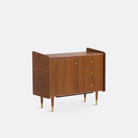 Klein vintage buffetkast in fineernotenhout, Ronda