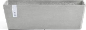 Ecopots bloempot Bruges 45 + waterreservoir - Rechthoekig - White Grey - 44,8cm x 17,7cm x H17,3cm