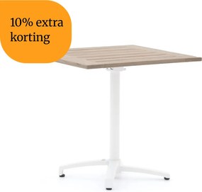 + 10% kassakorting | Inklapbare tafel Bellagio | Vierkant | Tuintafel Teakhout | 80x80cm | 2 personen | Kees Smit Tuinmeubelen