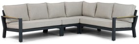 Hoek loungeset 6 personen Aluminium/Polywood (teakfinish) Grijs Lifestyle Garden Furniture Bilbao