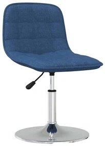 vidaXL Eetkamerstoel draaibaar stof blauw
