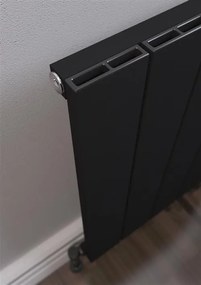 Eastbrook Rosano horizontale aluminium radiator 60x47cm Mat zwart 555 watt