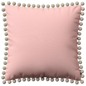 Dekoria Kussenhoes Wera met pompons, roze 45 x 45 cm